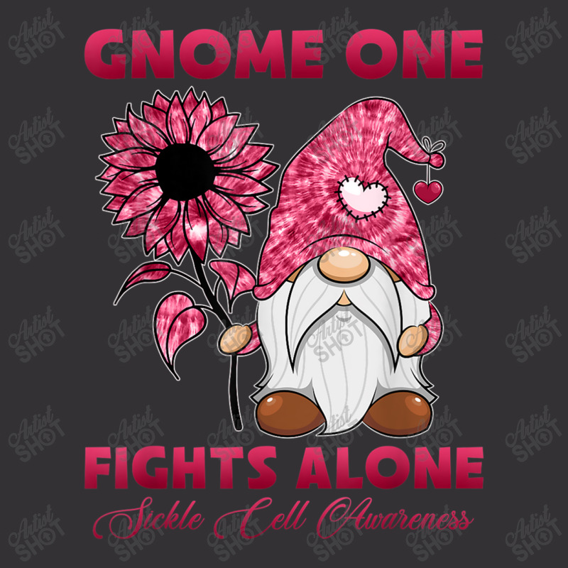 Gnome One Fight Alone Burgundy Ribbon Sickle Cell Awareness Vintage Short by NathanielDesign | Artistshot