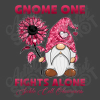 Gnome One Fight Alone Burgundy Ribbon Sickle Cell Awareness Vintage T-shirt | Artistshot