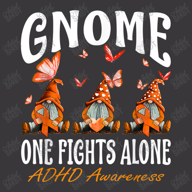 Gnome One Fights Alone Adhd Awareness Ladies Curvy T-Shirt by NathanielDesign | Artistshot