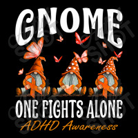 Gnome One Fights Alone Adhd Awareness Cropped Hoodie | Artistshot