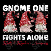 Gnome One Fights Alone Burgundy  Multiple Myeloma Awareness Fleece Short | Artistshot