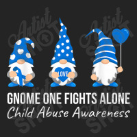 Gnome One Fights Alone Child Abuse Awareness Blue Ribbon 3/4 Sleeve Shirt | Artistshot