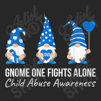 Gnome One Fights Alone Child Abuse Awareness Blue Ribbon Men's T-shirt Pajama Set | Artistshot