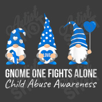 Gnome One Fights Alone Child Abuse Awareness Blue Ribbon Men's Polo Shirt | Artistshot