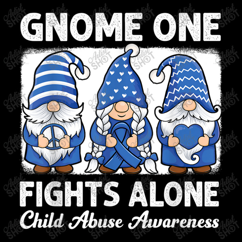 Gnome One Fights Alone Child Abuse Prevention Awareness Adjustable Cap by NathanielDesign | Artistshot