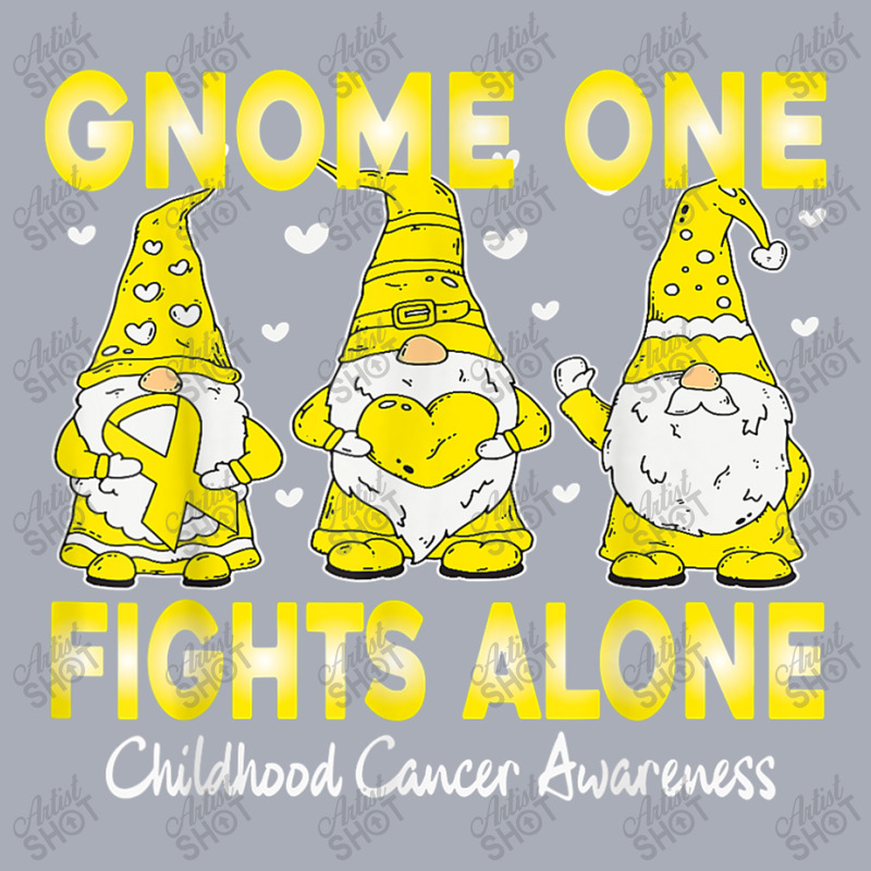 Gnome One Fights Alone Gnomies Childhood Cancer Awareness Tank Dress by NathanielDesign | Artistshot