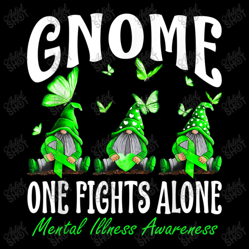 Gnome One Fights Alone Mental Illness Awareness Men's 3/4 Sleeve Pajama Set by NathanielDesign | Artistshot