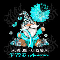 Gnome One Fights Alone Ribbon Ptsd Awareness Adjustable Cap | Artistshot