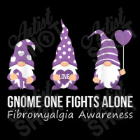 Gnome One Fights Alone  Fibromyalgia Awareness Warrior Zipper Hoodie | Artistshot