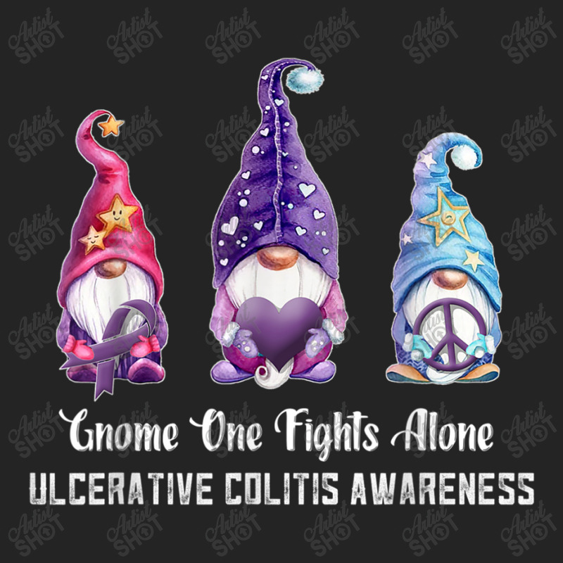 Gnome One Fights Alone Ulcerative Colitis Awareness 3/4 Sleeve Shirt by NathanielDesign | Artistshot