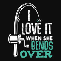 I Love It When She Bends Over Funny Angling Fish T Shirt Crop Top | Artistshot