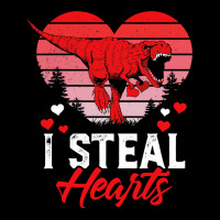 I Steal Hearts Tshirt Valentines Day Dinosaur Boys Kid (19) Adjustable Cap | Artistshot