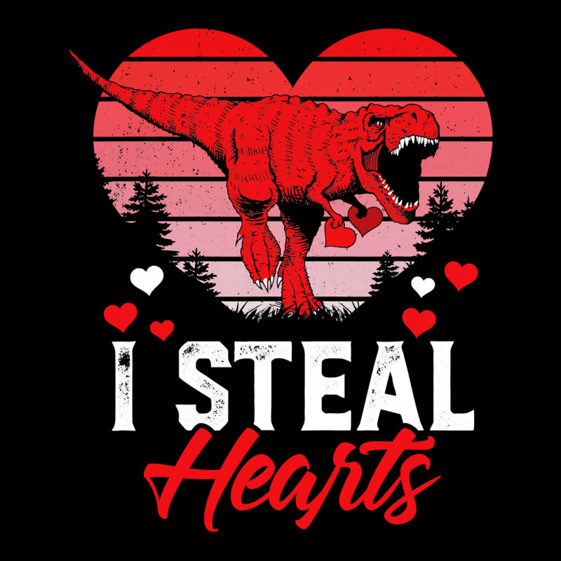 I Steal Hearts Tshirt Valentines Day Dinosaur Boys Kid (19) Adjustable Cap | Artistshot