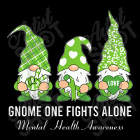 Green Ribbon Gnome One Fights Alone Mental Health Awareness Adjustable Cap | Artistshot