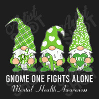 Green Ribbon Gnome One Fights Alone Mental Health Awareness Classic T-shirt | Artistshot