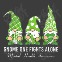 Green Ribbon Gnome One Fights Alone Mental Health Awareness Men's Polo Shirt | Artistshot