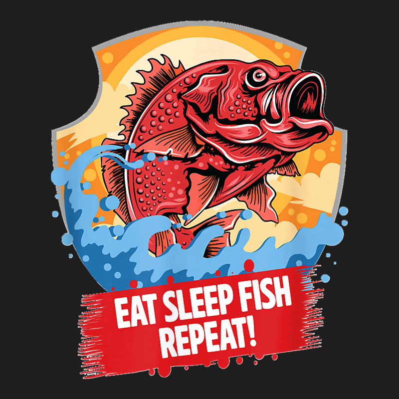 Fishing Funny Eat Sleep Fish Repeat Lover Fisherman Angling Classic T-shirt by WirtzRichard | Artistshot