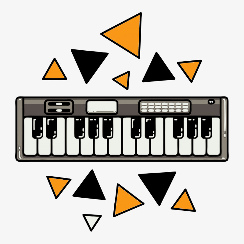 Music,keyboard,electronic,piano,triangle,reflections,cute,vectorart, Ladies Fitted T-Shirt by doestore | Artistshot