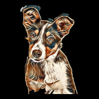 Australian Shepherd Dog Against Green Background Zipper Hoodie | Artistshot