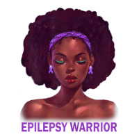 Womens Afro African American Black Woman Epilepsy Warrior T Shirt V-neck Tee | Artistshot