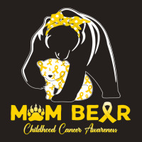 Mama Bear Childhood Cancer Awareness Month Gold Ribbon 153 Tank Top | Artistshot