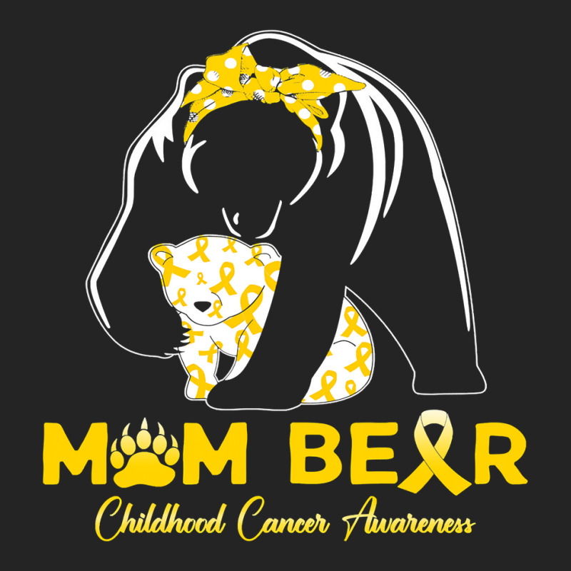 Mama Bear Childhood Cancer Awareness Month Gold Ribbon 153 3/4 Sleeve Shirt | Artistshot