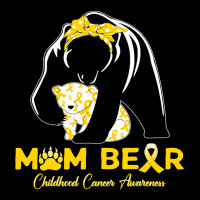 Mama Bear Childhood Cancer Awareness Month Gold Ribbon 153 Zipper Hoodie | Artistshot