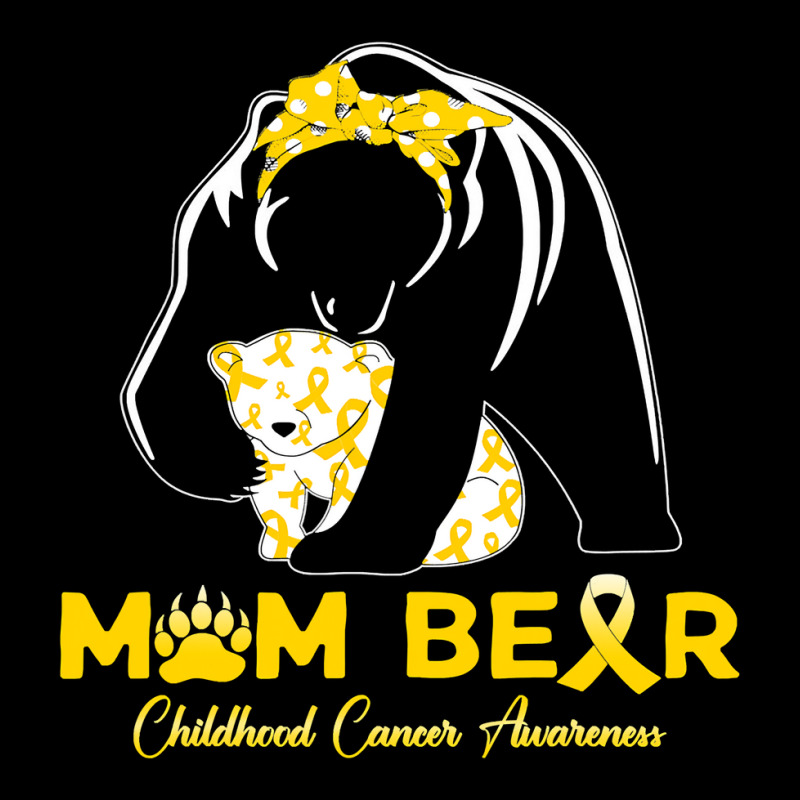 Mama Bear Childhood Cancer Awareness Month Gold Ribbon 153 Zipper Hoodie | Artistshot