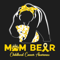 Mama Bear Childhood Cancer Awareness Month Gold Ribbon 153 Classic T-shirt | Artistshot