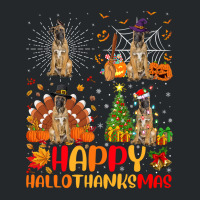 Halloween Thanksgiving Christmas Malinois Dog Hallothanksmas Crewneck Sweatshirt | Artistshot