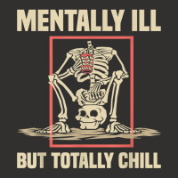 Mentally Ill But Totally Chill Halloween Costume Skeleton 57 Champion Hoodie | Artistshot