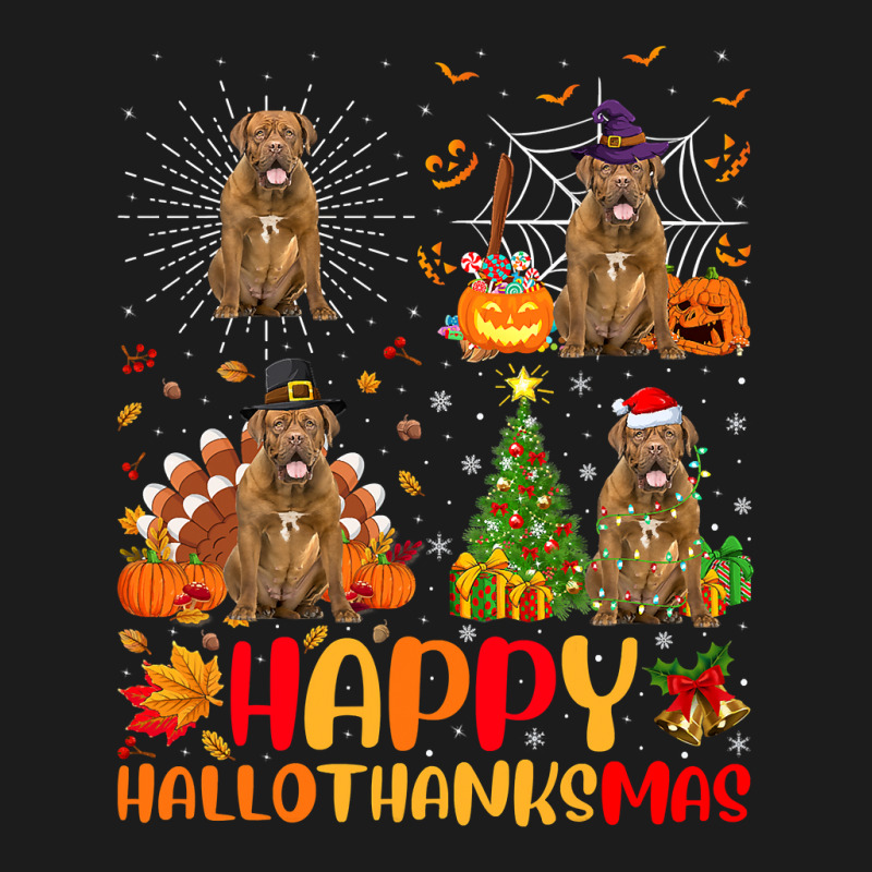 Halloween Christmas Dogue De Bordeaux Dog Hallothanksmas Hoodie & Jogger Set | Artistshot