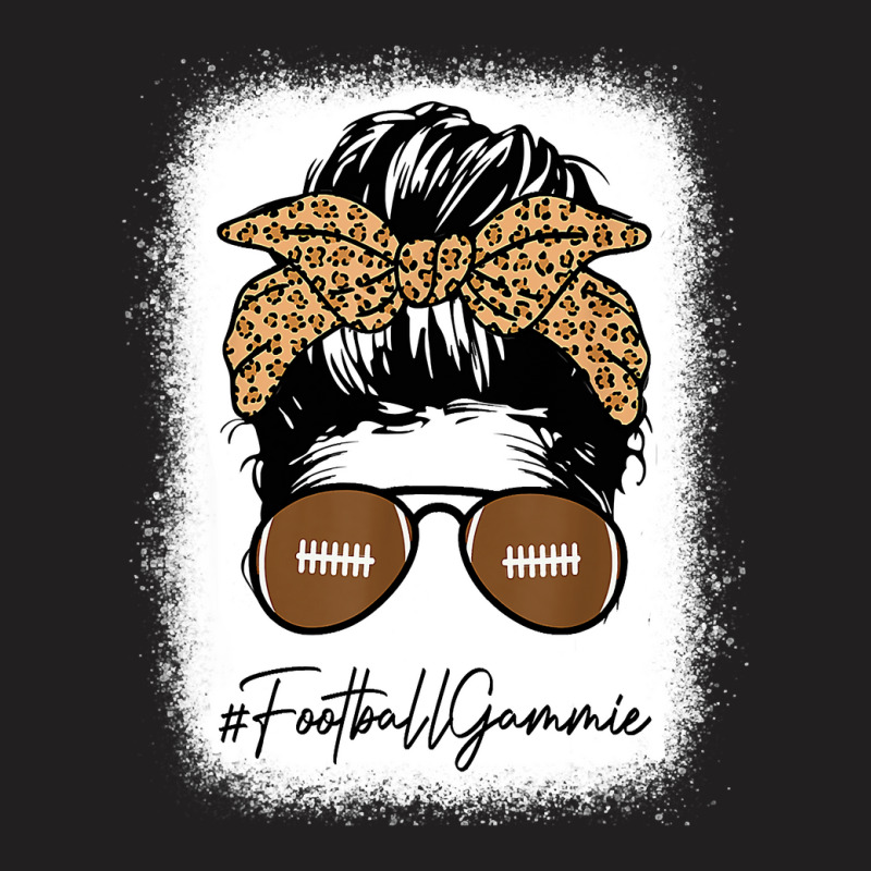 Bleached Football Gammie Life With Leopard Messy Bun Player T-Shirt by pester | Artistshot