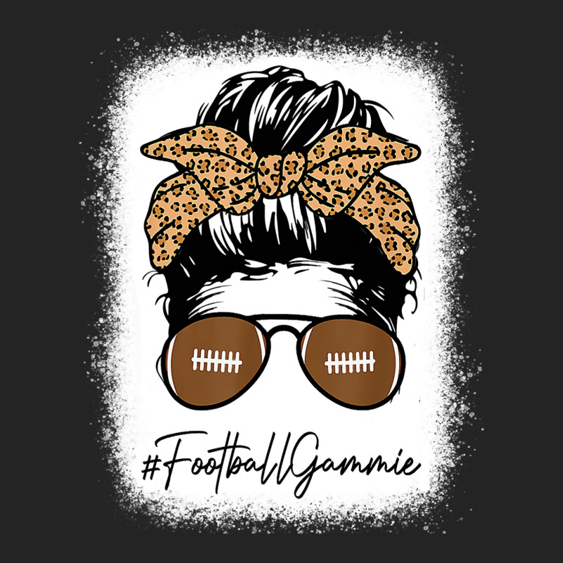 Bleached Football Gammie Life With Leopard Messy Bun Player 3/4 Sleeve Shirt by pester | Artistshot