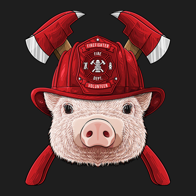 Firefighter Pig Fireman Boys Kids Fire Rescue Farm Animal 249 Classic T-shirt by peafowl | Artistshot