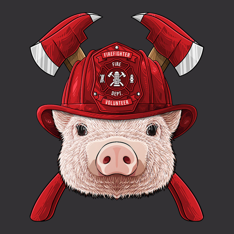 Firefighter Pig Fireman Boys Kids Fire Rescue Farm Animal 249 Vintage Short by peafowl | Artistshot