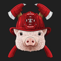 Firefighter Pig Fireman Boys Kids Fire Rescue Farm Animal 249 Ladies Polo Shirt | Artistshot