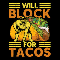 Will Block For Tacos Football Player Lineman Cropped Sweater | Artistshot