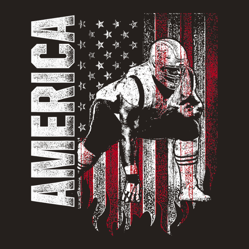 Football Lineman America Flag Offensive Defensive Player Tank Top by pester | Artistshot