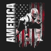 Football Lineman America Flag Offensive Defensive Player Classic T-shirt | Artistshot