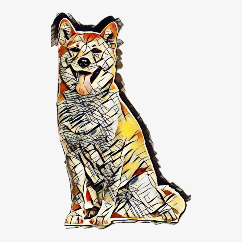 Sitting Panting Animal Canine Ladies Fitted T-Shirt by Kemnabi | Artistshot