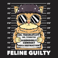 Funny Cat  Feline Guilty  Guilty Cat Trouble Fluff Mugshot T-shirt | Artistshot