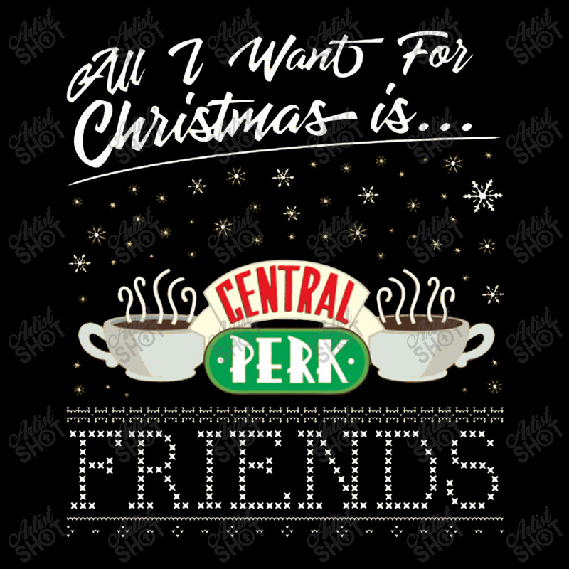 All I Want For Christmas Is Friends Central Cropped Hoodie | Artistshot