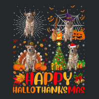 Halloween Christmas Australian Cattle Dog Hallothanksmas Crewneck Sweatshirt | Artistshot