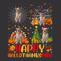 Halloween Christmas Australian Cattle Dog Hallothanksmas Vintage Hoodie And Short Set | Artistshot