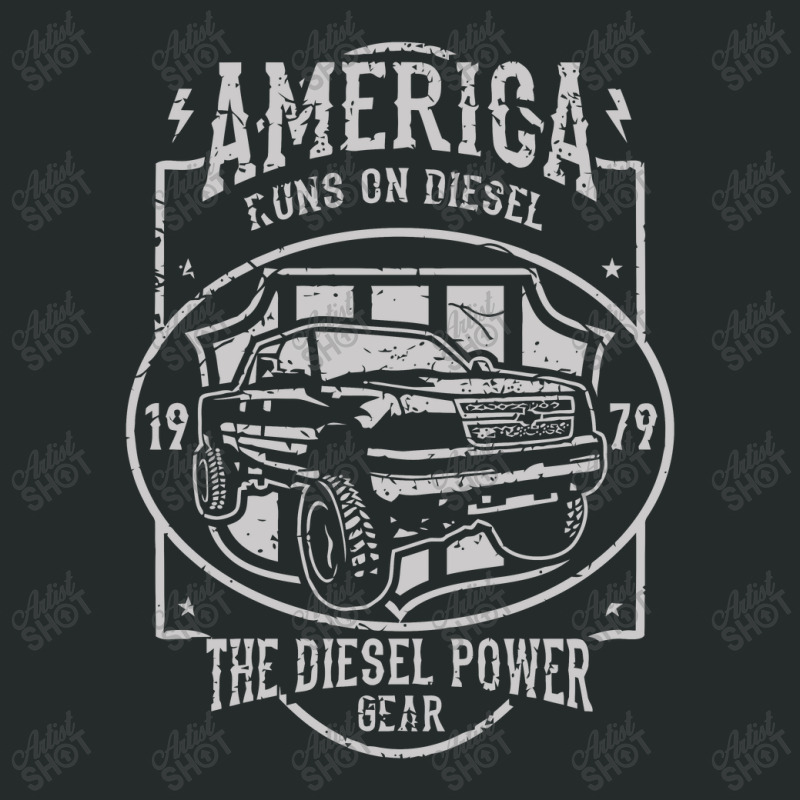 America Runs On Diesel Truck Women's Triblend Scoop T-shirt by gedongbayi | Artistshot