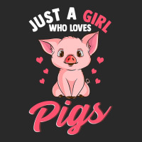 Just A Girl Who Loves Pigs Hog Lover Cute Farmer Gift Girls T Shirt Printed Hat | Artistshot