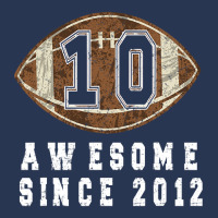 10th Birthday Football Boy Born In 01 Football Player Ladies Denim Jacket | Artistshot