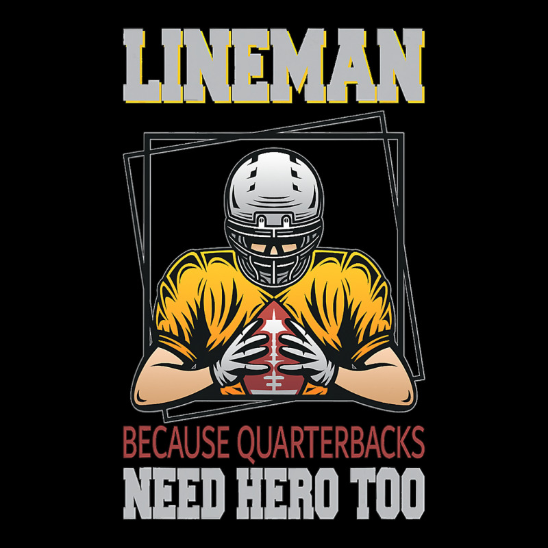 American Football Lineman Because Quarterbacks Need Heroes Maternity Scoop Neck T-shirt by pester | Artistshot