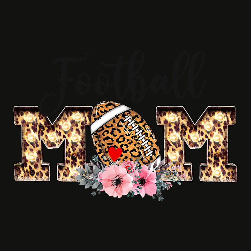 Football Mom Funny Leopard Floral Football Lovers Scorecard Crop Tee by pester | Artistshot